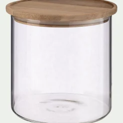 alinea Bocal De Cuisine*Bocal en verre avec couvercle en acacia 1,8L - Transparent