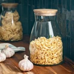 alinea Bocal De Cuisine*Bocal en verre avec couvercle en manguier 4L - transparent