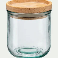 alinea Bocal De Cuisine*Bocal en verre recyclé avec couvercle en bois 35cl - Transparent