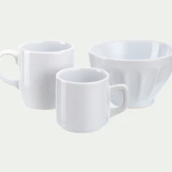 alinea Vaisselle Petit Déjeuner|Bol*Bol en faïence D16cm - ventoux Blanc
