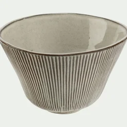 alinea Vaisselle Petit Déjeuner|Bol*Bol en grès réactif D18cm - écorce Marron