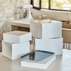 alinea Ustensile Pour Pâtisserie*Boîte pâtissière L25,4xl25,4xH20cm - Blanc
