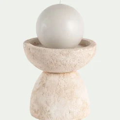 alinea Bougeoir*Bougeoir en ciment H15xD15,3cm - Beige
