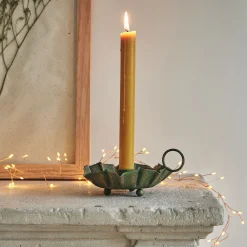 alinea Décoration De La Table De Noël|Bougie Et Photophore De Noël*Bougeoir plat en fer H7cm - Doré