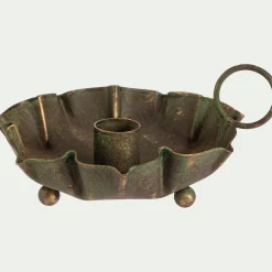 alinea Décoration De La Table De Noël|Bougie Et Photophore De Noël*Bougeoir plat en fer H7cm - Doré