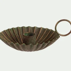 alinea Décoration De La Table De Noël|Bougie Et Photophore De Noël*Bougeoir plat en fer H5,5cm - Doré