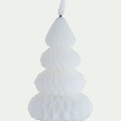 alinea Décoration De La Table De Noël|Petit Sapin De Noël*Bougie à LED forme sapin H13,5cm - Blanc
