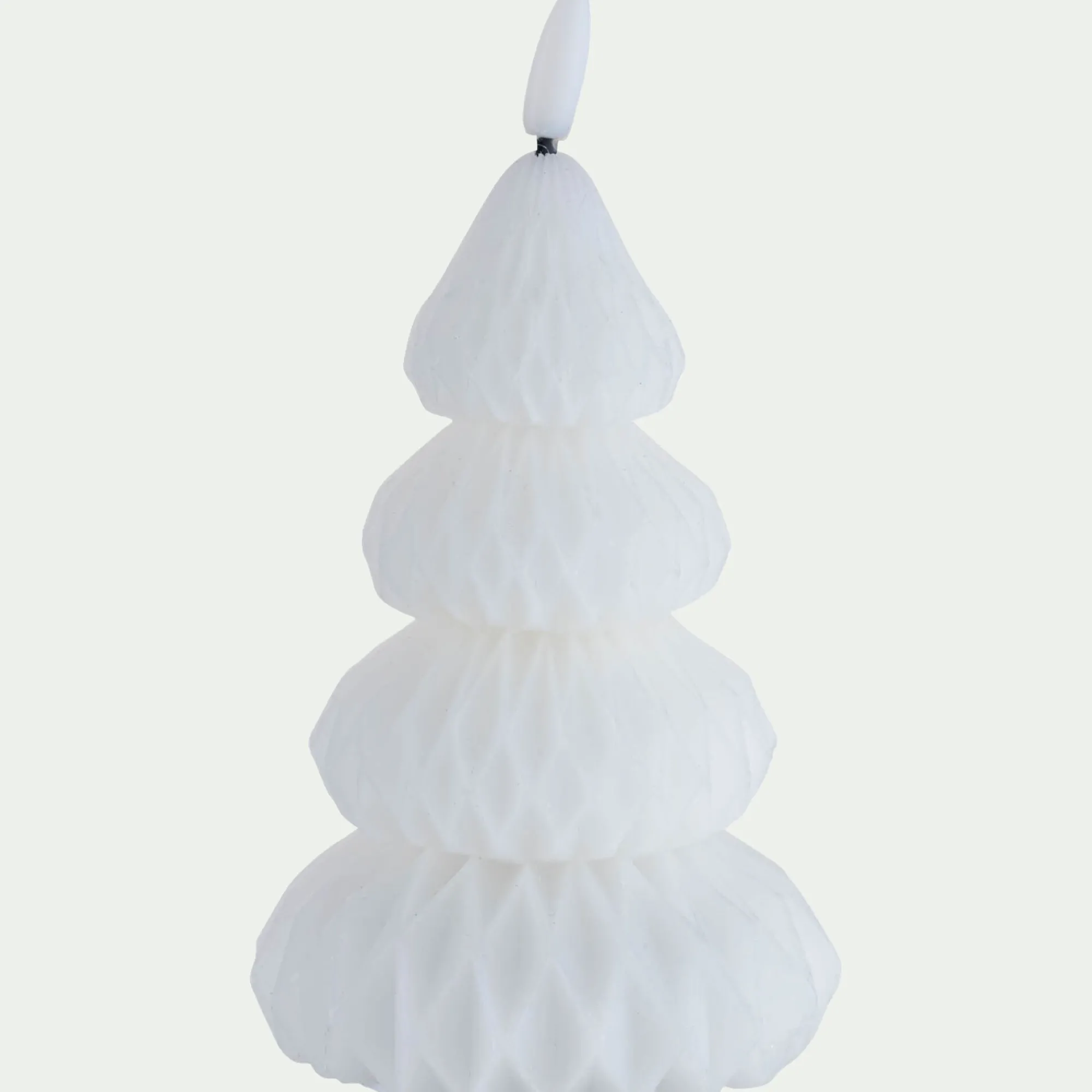 alinea Décoration De La Table De Noël|Petit Sapin De Noël*Bougie à LED forme sapin H13,5cm - Blanc