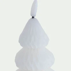 alinea Décoration De La Table De Noël|Petit Sapin De Noël*Bougie à LED forme sapin H13,5cm - Blanc