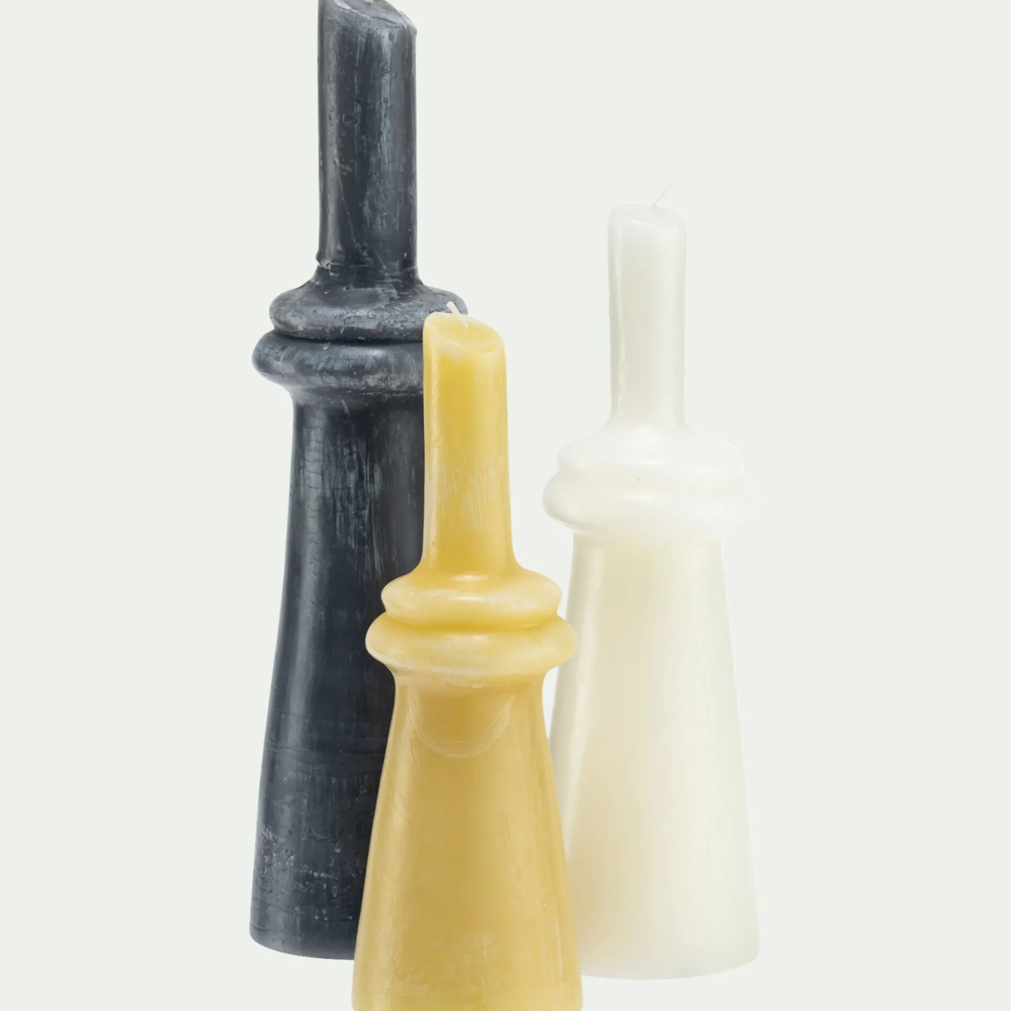 alinea Bougie*Bougie déco contemporaine H28,5cm - Blanc
