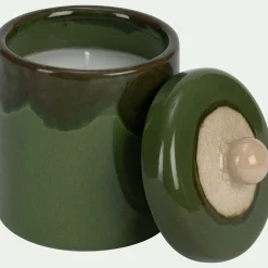 alinea Bougie*Bougie déco en grès H14,7cm - Vert