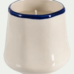alinea Bougie*Bougie en faïence D10,5xH10cm - Bleu