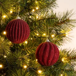 alinea Boule De Noël*Boule de Noël D8cm - (modèle aléatoire) Rouge