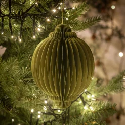 alinea Boule De Noël*Boule de Noël en papier D6cm - Vert