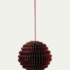 alinea Boule De Noël*Boule de Noël en papier D6cm - prune Rouge