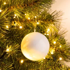 alinea Boule De Noël*Boule de Noël en papier mâché D7cm - Blanc