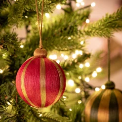 alinea Boule De Noël*Boule de Noël en tissu D8cm - Rouge