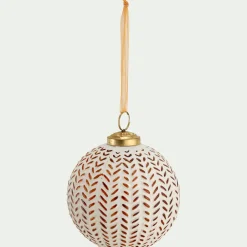 alinea Boule De Noël*Boule de Noël en verre D10cm - Blanc
