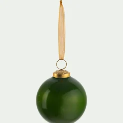 alinea Boule De Noël*Boule de Noël en verre D9cm - Vert