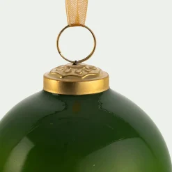 alinea Boule De Noël*Boule de Noël en verre D9cm - Vert