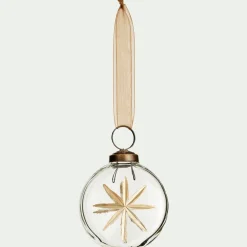 alinea Boule De Noël*Boule de Noël plate en verre H7,5cm - Transparent