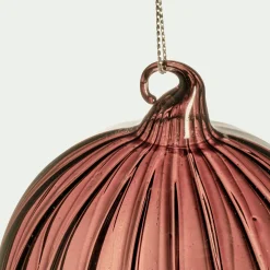 alinea Boule De Noël*Boule de Noël twistée en verre D8cm - Marron