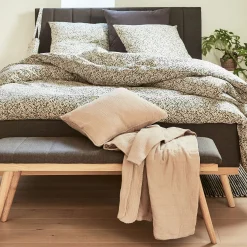 alinea Tiroir Et Bout De Lit|Meuble D'Entrée*Bout de lit en tissu et pin L116xl40xH43cm - anthracite Gris