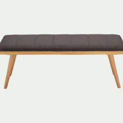 alinea Tiroir Et Bout De Lit|Meuble D'Entrée*Bout de lit en tissu et pin L116xl40xH43cm - anthracite Gris