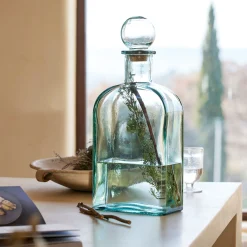 alinea Décoration À Poser|Vase*Bouteille décorative en verre recyclé H45cm - Transparent