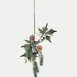 alinea Vase Et Branchage De Noël*Branchage de Noël artificiel de sapin et de baies H60cm - Vert