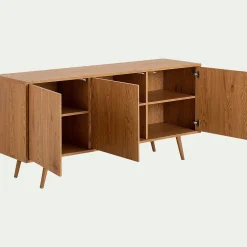 alinea Buffet De Salle À Manger|Buffet*Buffet 3 portes effet bois - Bois clair