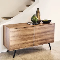 alinea Buffet De Salle À Manger|Buffet*Buffet 2 portes en bois L140cm - Bois foncé