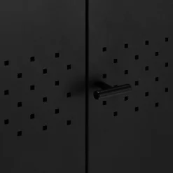 alinea Buffet De Salle À Manger|Buffet*Buffet 3 portes en tôle d'acier - Noir