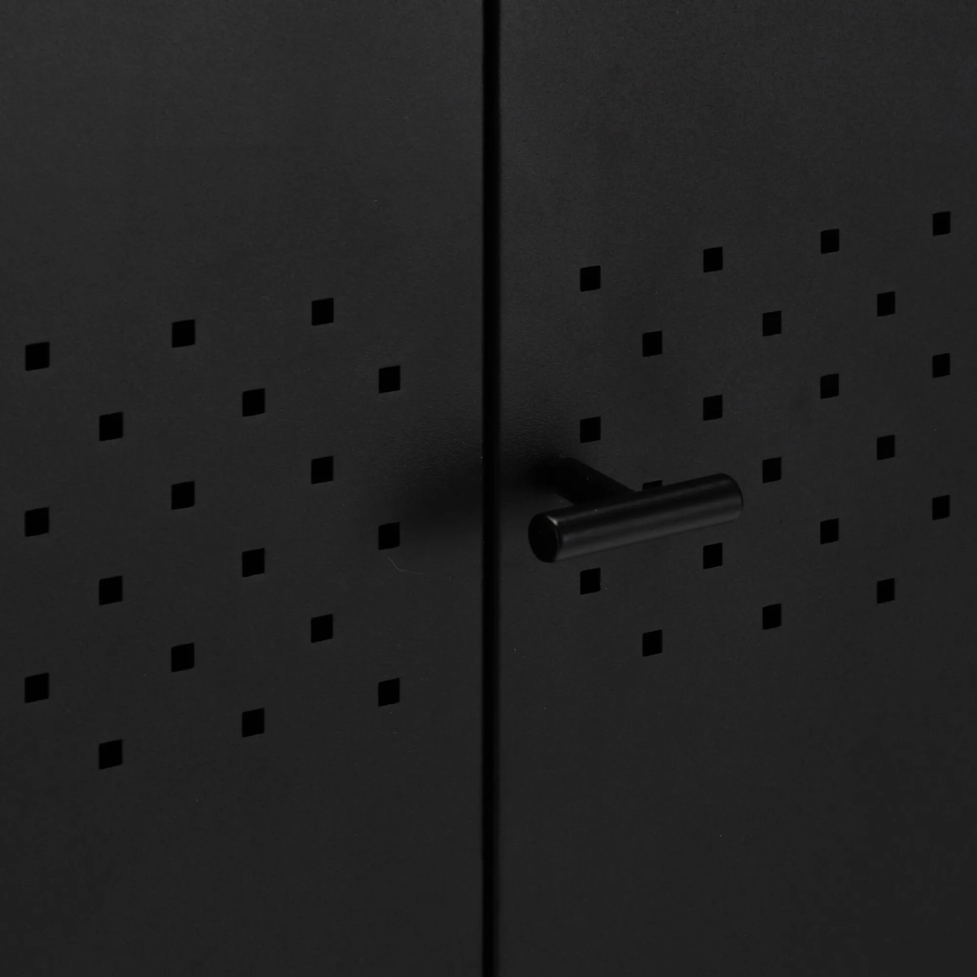 alinea Buffet De Salle À Manger|Buffet*Buffet 3 portes en tôle d'acier - Noir