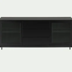 alinea Buffet De Salle À Manger|Buffet*Buffet 2 portes et 3 tiroirs en bois - Noir