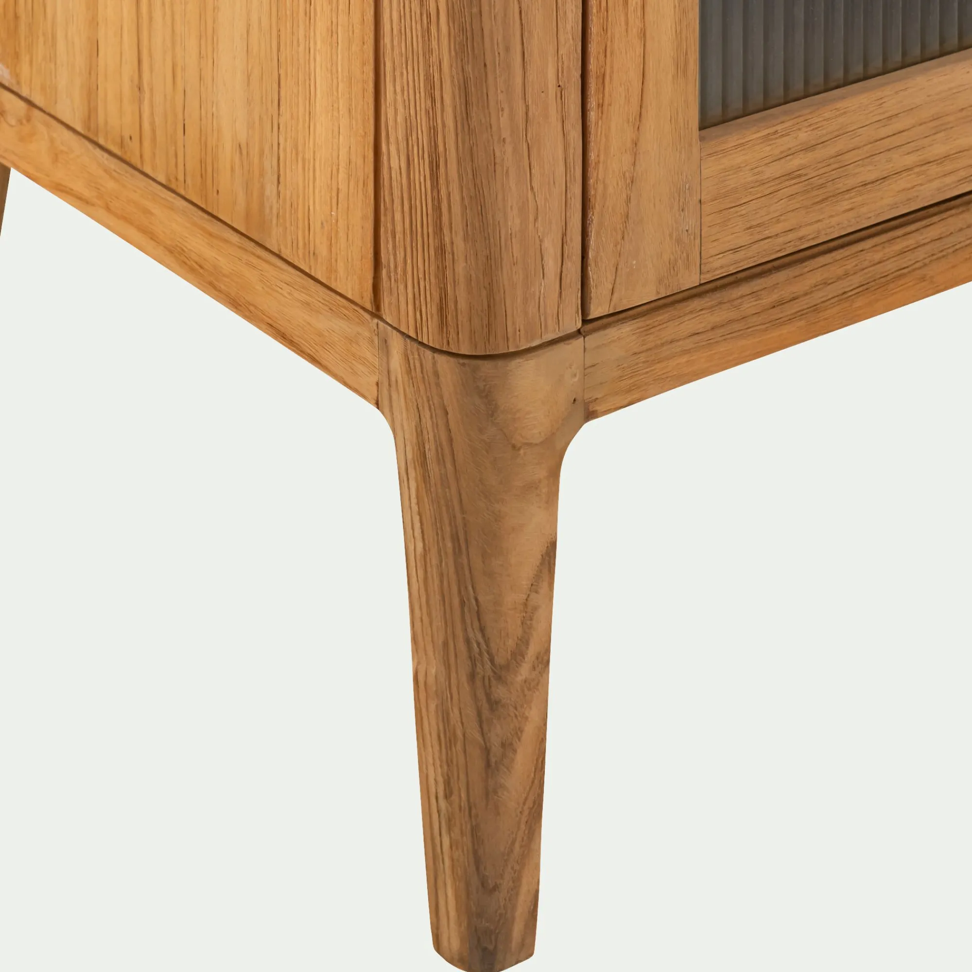 alinea Buffet De Salle À Manger|Buffet*Buffet bas en teck recyclé et portes vitrées - Bois clair