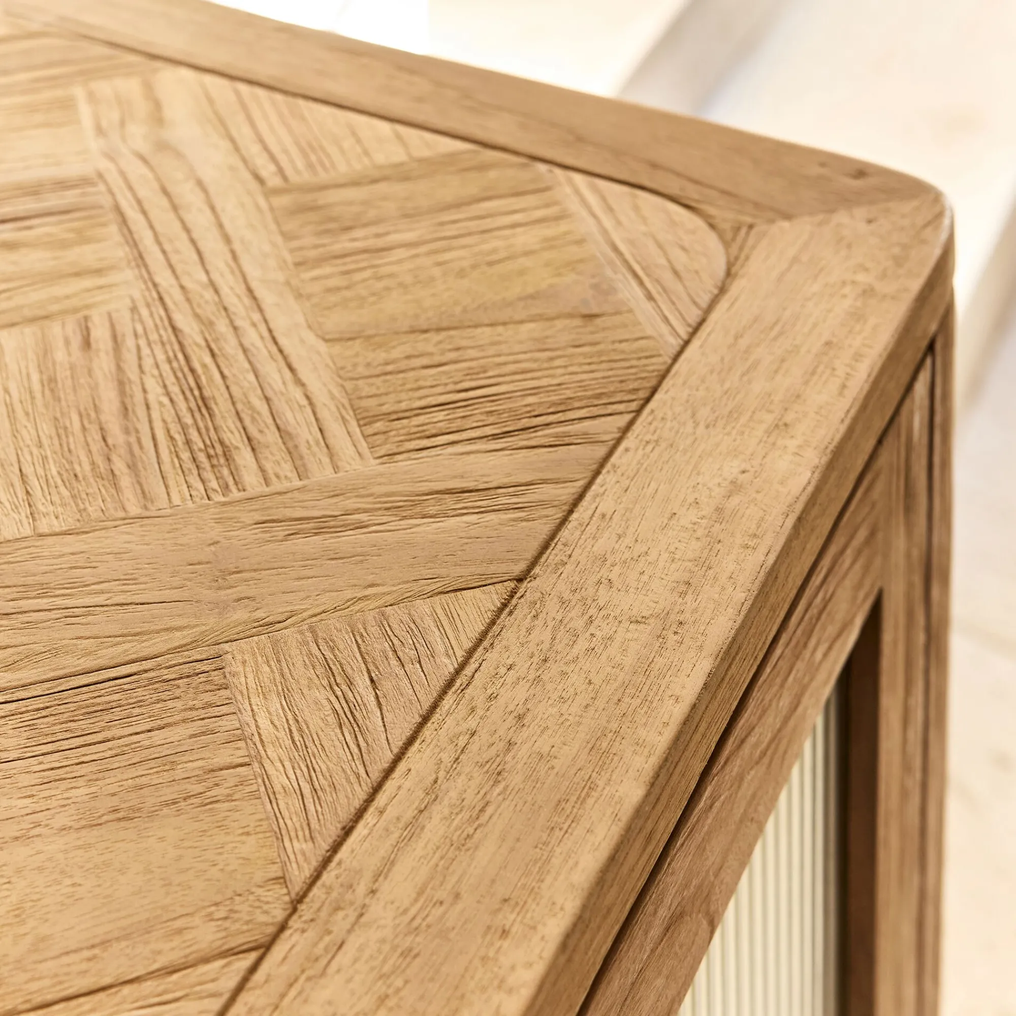 alinea Buffet De Salle À Manger|Buffet*Buffet bas en teck recyclé et portes vitrées - Bois clair
