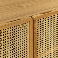 alinea Buffet De Salle À Manger|Buffet*Buffet cannage 3 portes en bois - Bois clair