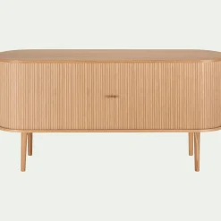 alinea Buffet De Salle À Manger|Buffet*Buffet ovale en bois cannelé - Bois clair