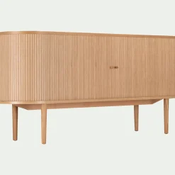 alinea Buffet De Salle À Manger|Buffet*Buffet ovale en bois cannelé - Bois clair