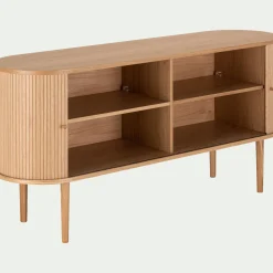 alinea Buffet De Salle À Manger|Buffet*Buffet ovale en bois cannelé - Bois clair