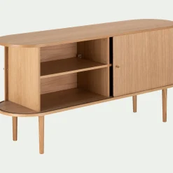 alinea Buffet De Salle À Manger|Buffet*Buffet ovale en bois cannelé - Bois clair