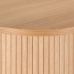 alinea Buffet De Salle À Manger|Buffet*Buffet ovale en bois cannelé - Bois clair
