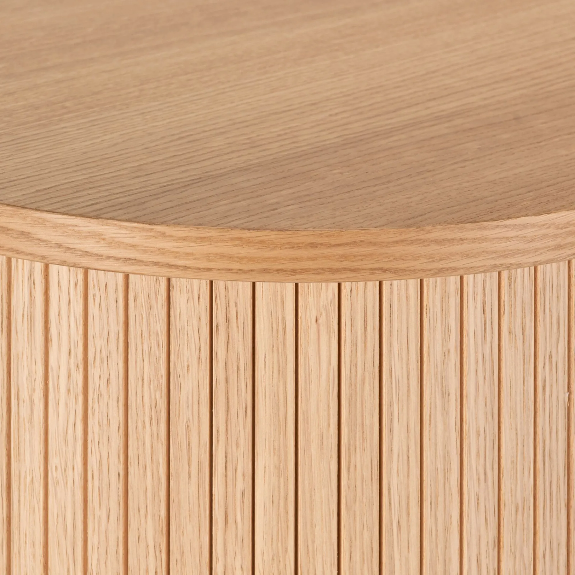 alinea Buffet De Salle À Manger|Buffet*Buffet ovale en bois cannelé - Bois clair