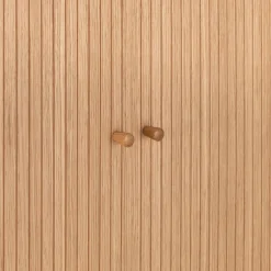 alinea Buffet De Salle À Manger|Buffet*Buffet ovale en bois cannelé - Bois clair