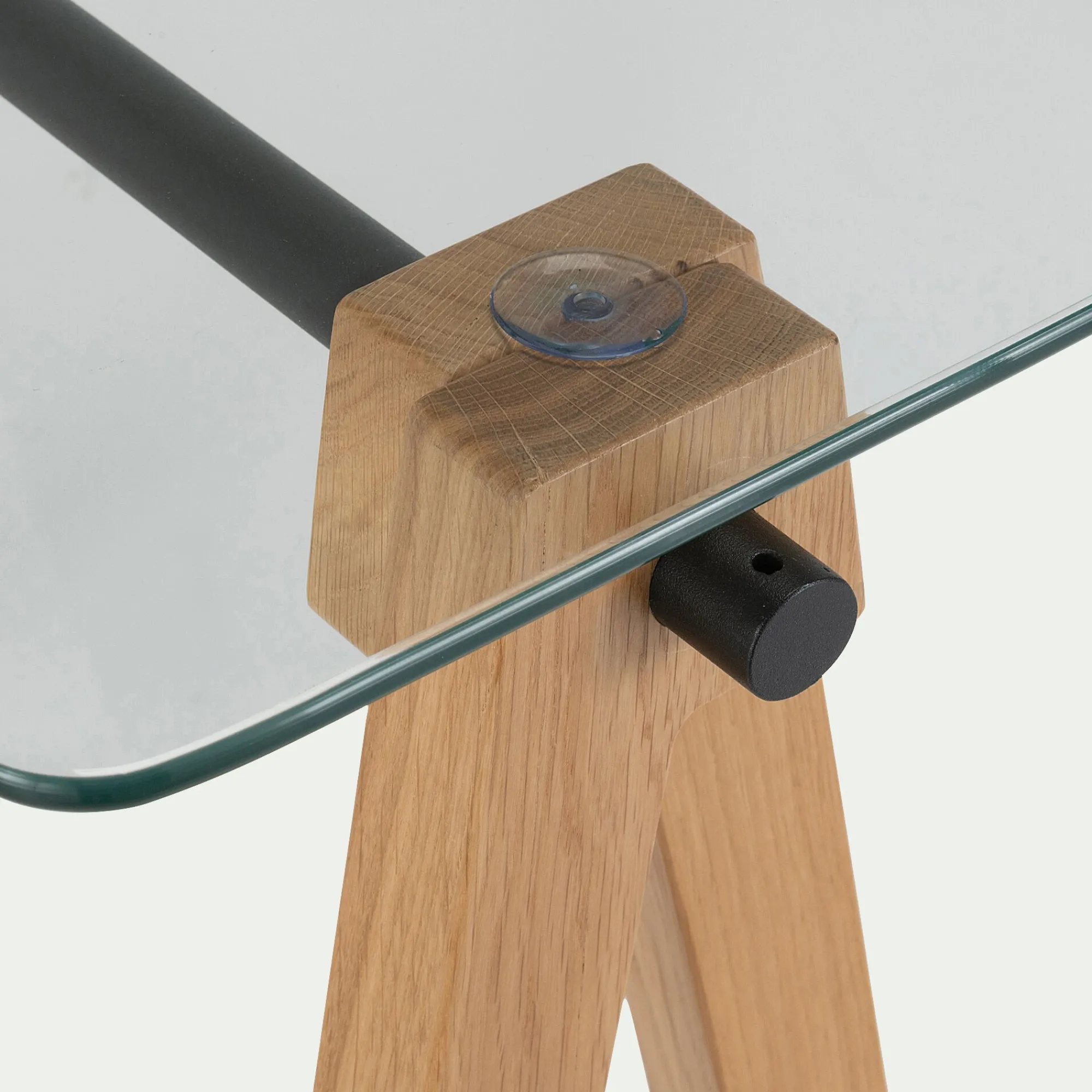 alinea Bureau*Bureau en bois et verre trempé - Transparent