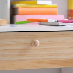 alinea Bureau Enfant|Armoire Enfant*Bureau enfant avec rangement en bois - Blanc