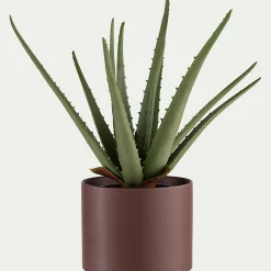 alinea Pot De Fleur*Cache-pot en céramique - brun rhassoul D14xH11cm Marron