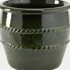 alinea Pot De Fleur*Cache-pot en terre cuite émaillée D28cm - Vert
