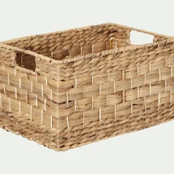 alinea Accessoire De Salle De Bain|Panier*Caisse de rangement en jacinthe d'eau H21xL35cm - Naturel